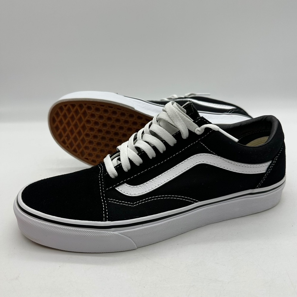 Vans 500714 VN000D3HY28 Mens 10 Black Old Skool Low Suede Canvas Skate Shoes - Picture 5 of 11